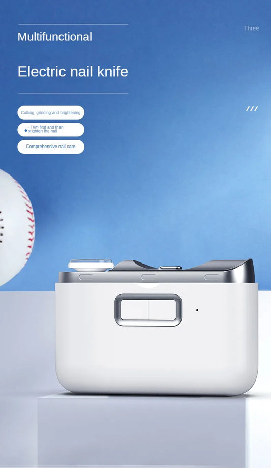 Electric Nail Clippers Automatic Manicure Trimmer With Light Adult & Baby Fingernail Toe Scissors Pedicure Polishing Nails Cutter