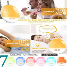 Wake-Up Light Alarm Clock with Sunrise/Sunset Simulation