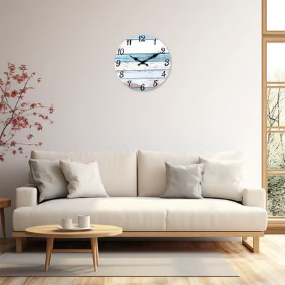 Retro Imitation Wood Pattern Wall Clock