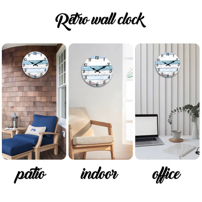 Retro Imitation Wood Pattern Wall Clock