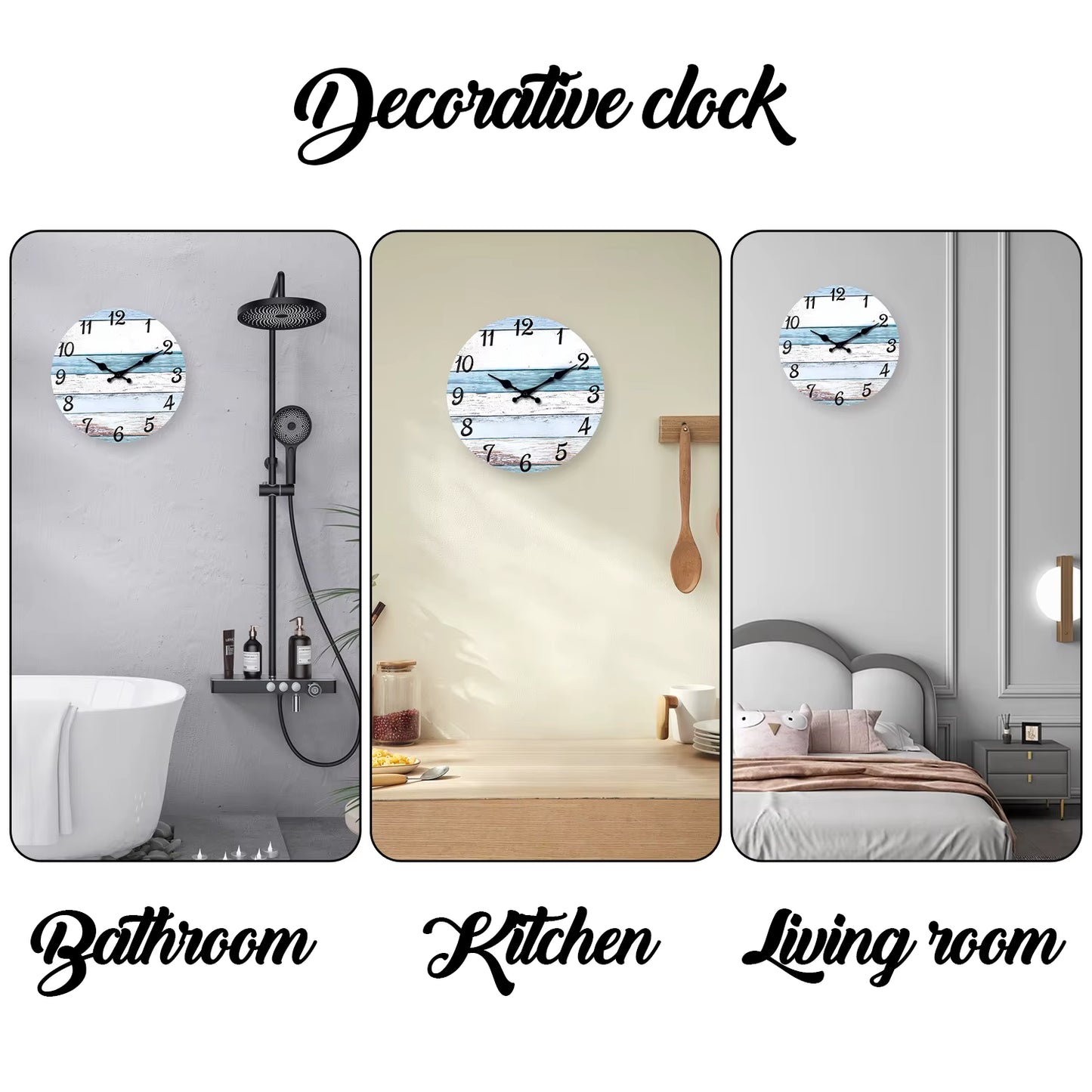 Retro Imitation Wood Pattern Wall Clock