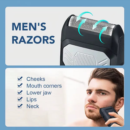 Man Beard Shaver Epilator Electric 3D Floating Hair Trimmer
