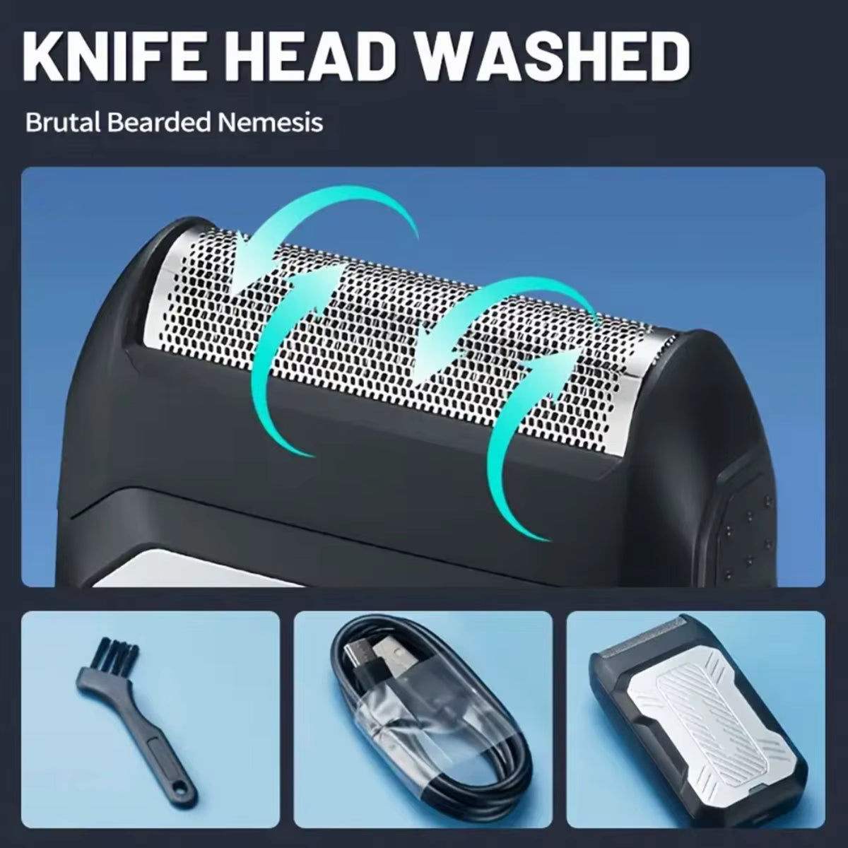 Man Beard Shaver Epilator Electric 3D Floating Hair Trimmer