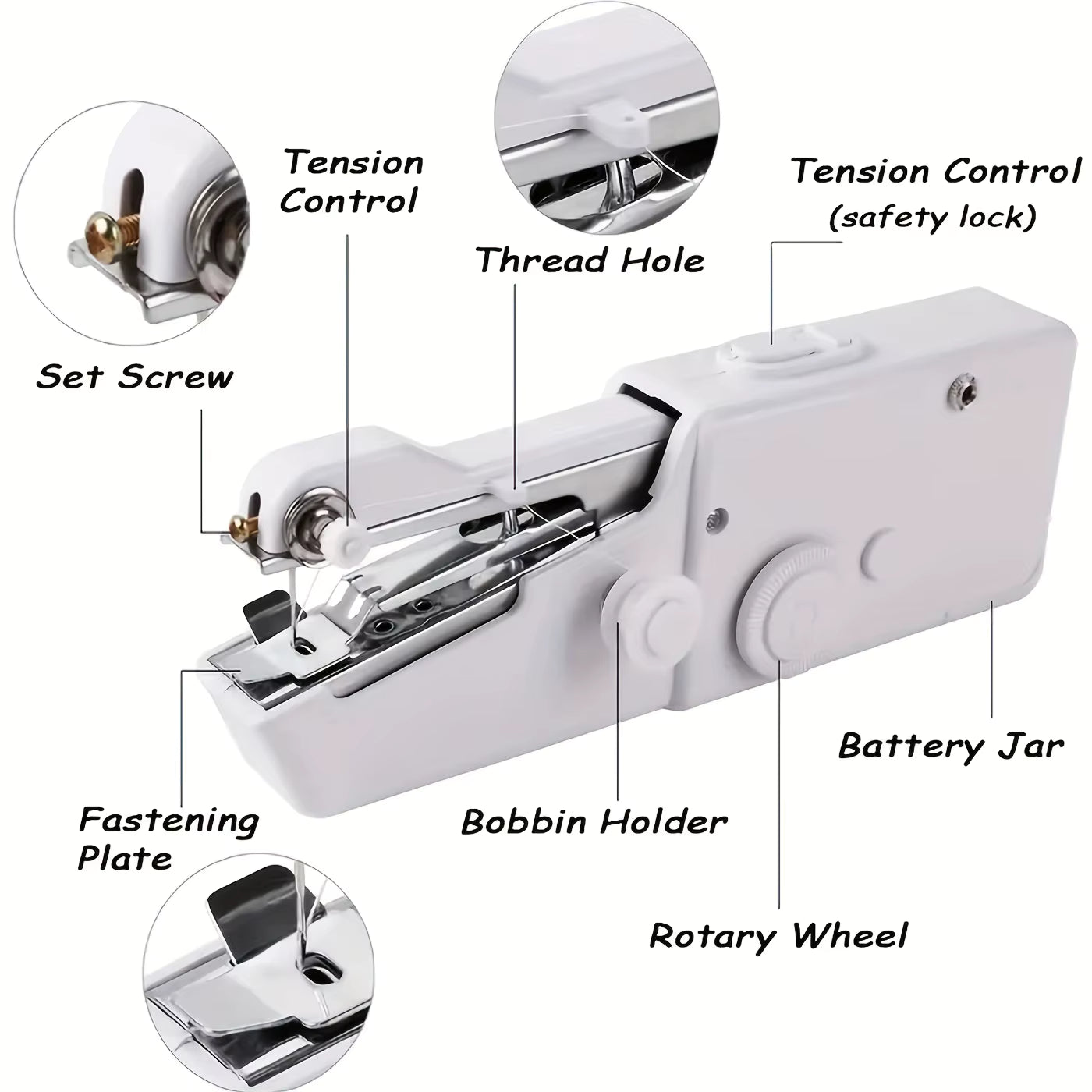 1PC Mini Handheld Sewing Machine
