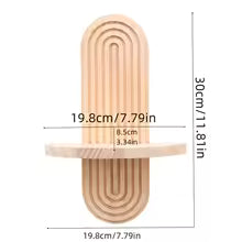 1Pc Wooden Wall Mounted Shelf – Boho Style Rack