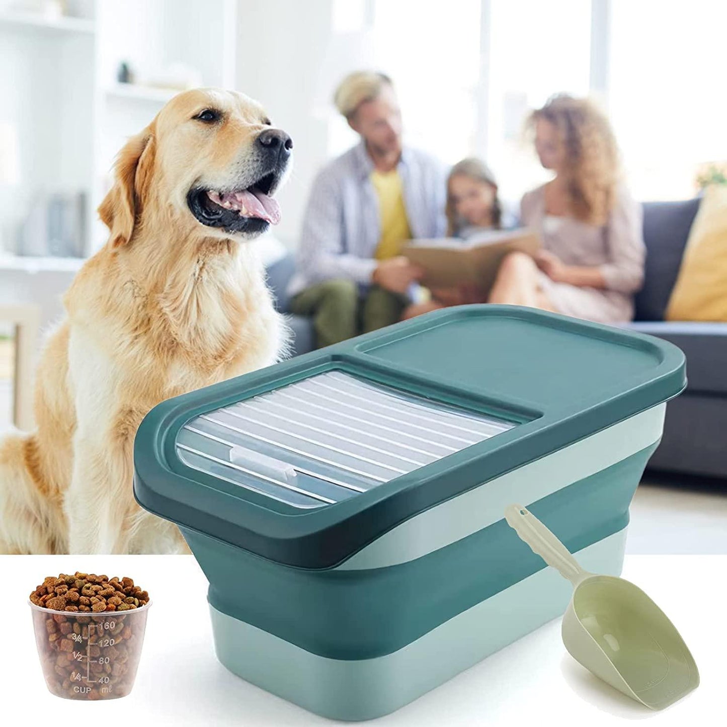 Collapsible Dog Food Storage Container