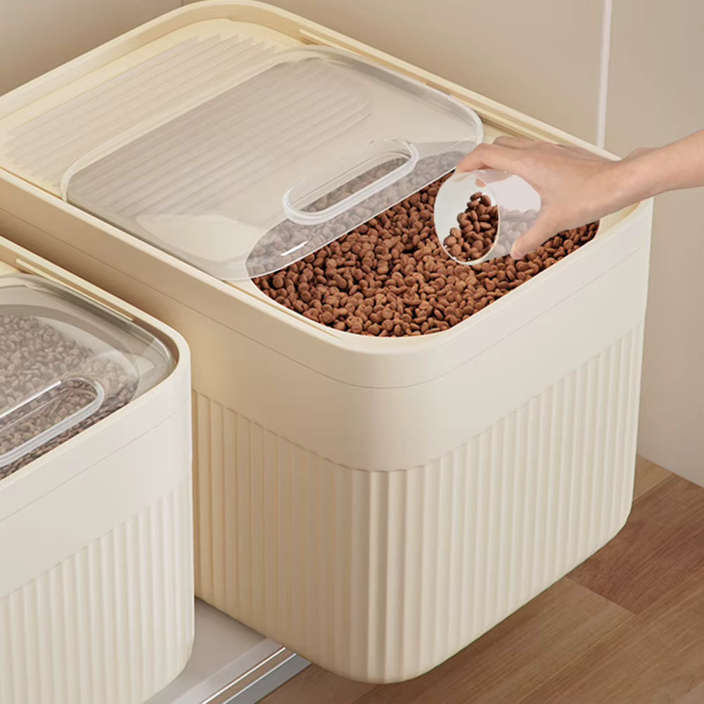 Dog Food Storage Container – 5/10/15L Large Capacity, Airtight Lid, Moisture-Proof Bin for Dry Dog & Cat Food
