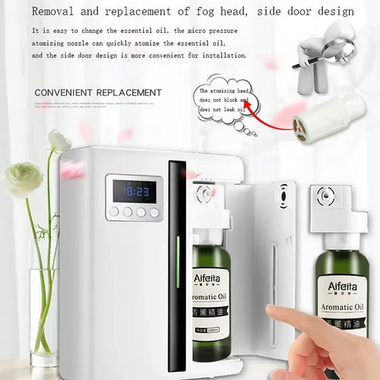 Room Fragrance Diffuser – Wall Mounted Bluetooth Aroma Machine with Fan for Home & Hotel Use