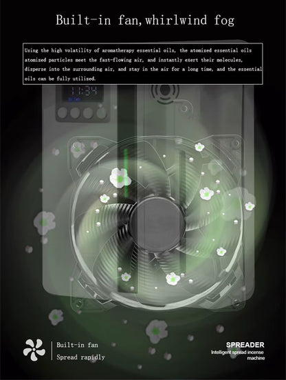 Room Fragrance Diffuser – Wall Mounted Bluetooth Aroma Machine with Fan for Home & Hotel Use