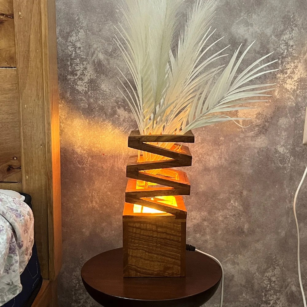 Artist Wooden Lamp – Handcrafted Layered Design
