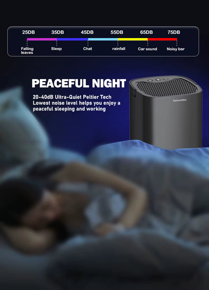 Portable Air Dehumidifier with Colorful Lights