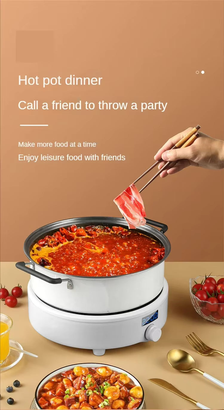 Electric Induction Cooker Boiler Waterproof Smart Hot Pot Stove & Cooking Plate for Stir-Fry & Boiling
