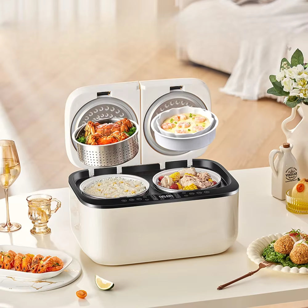 mart Multi-function Rice Cooker, Home 2.5 Liter + 2.5 Liter 1-4 Person Double Air Bag Rice Cooker