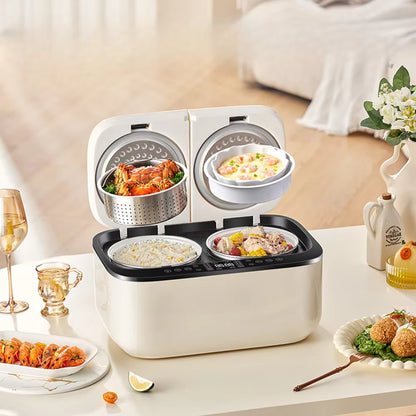 mart Multi-function Rice Cooker, Home 2.5 Liter + 2.5 Liter 1-4 Person Double Air Bag Rice Cooker