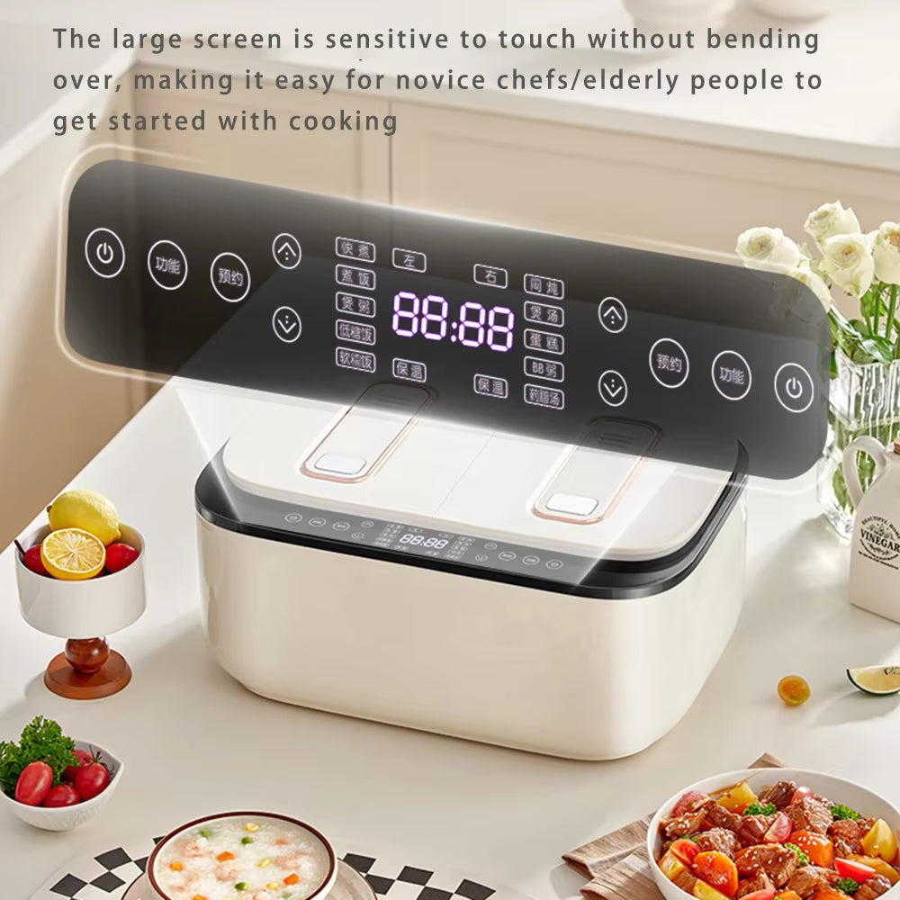 mart Multi-function Rice Cooker, Home 2.5 Liter + 2.5 Liter 1-4 Person Double Air Bag Rice Cooker