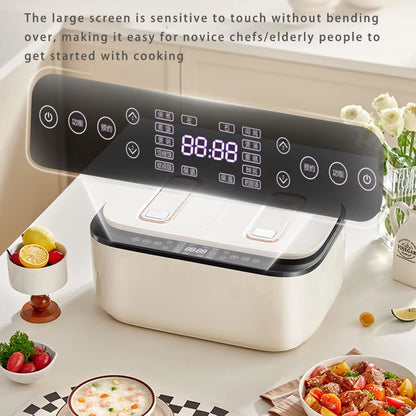 mart Multi-function Rice Cooker, Home 2.5 Liter + 2.5 Liter 1-4 Person Double Air Bag Rice Cooker