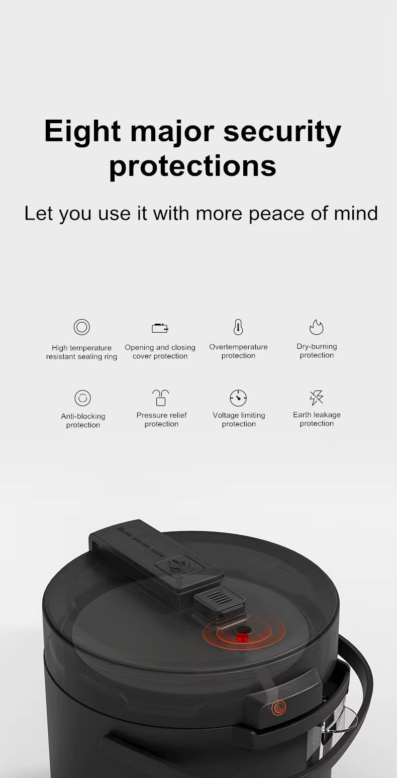 750W 2L Electric Rice Cooker Ceramic Glaze Pot 24H Pressure Cooker