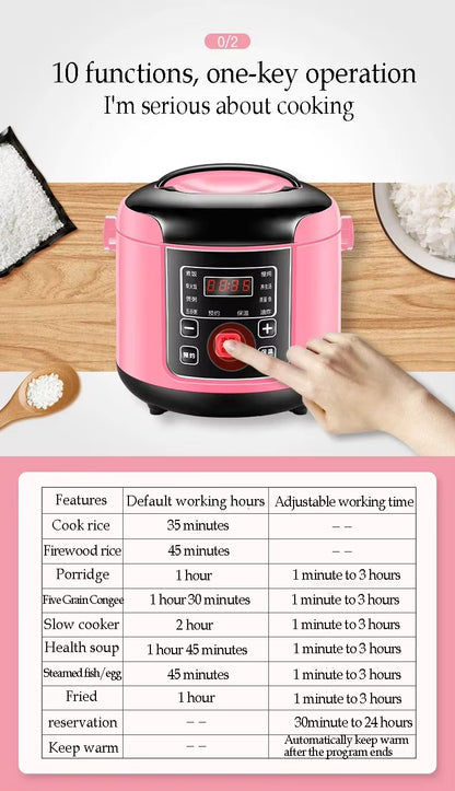 2L Smart Electric Rice Cooker Intelligent Automatic