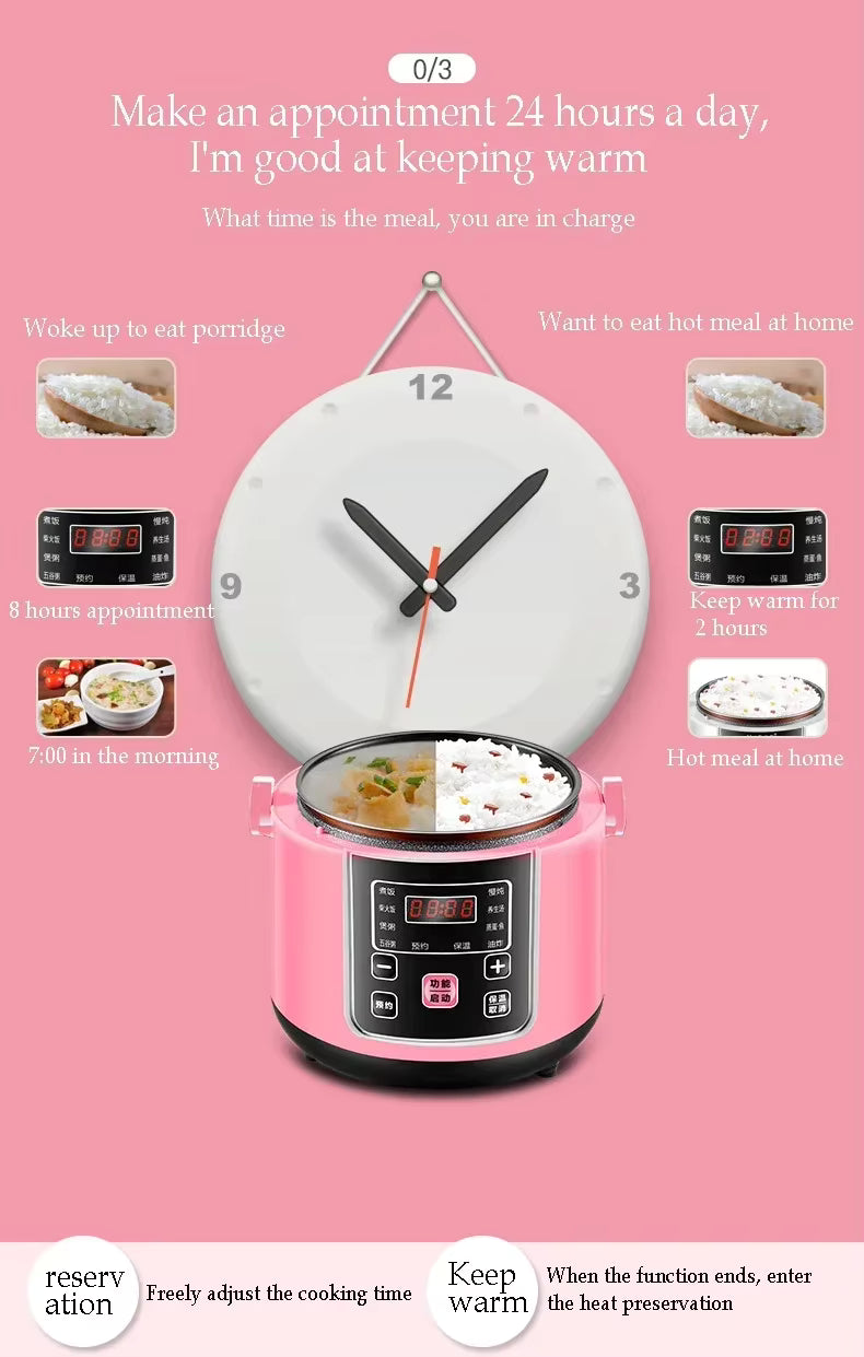 2L Smart Electric Rice Cooker Intelligent Automatic