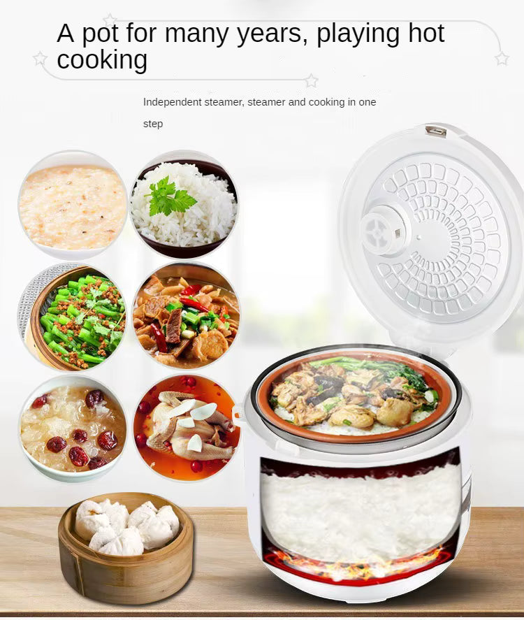 1L Electric Rice Cooker Single Double Layer 220V Multi Cooker