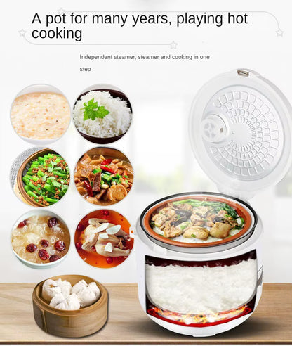 1L Electric Rice Cooker Single Double Layer 220V Multi Cooker