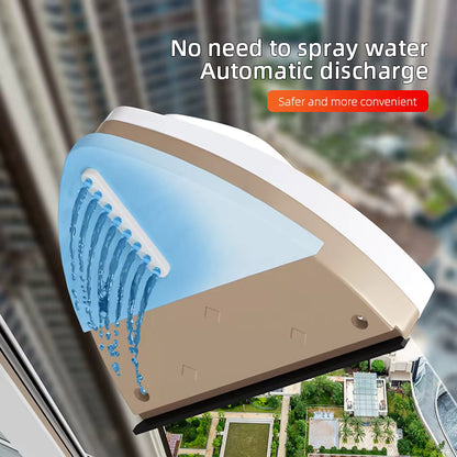 Magnetic Glass Window Cleaner Brush Double-layer Automatic Water Discharge Wiper Window Brush for Home Household Cleaning Tools