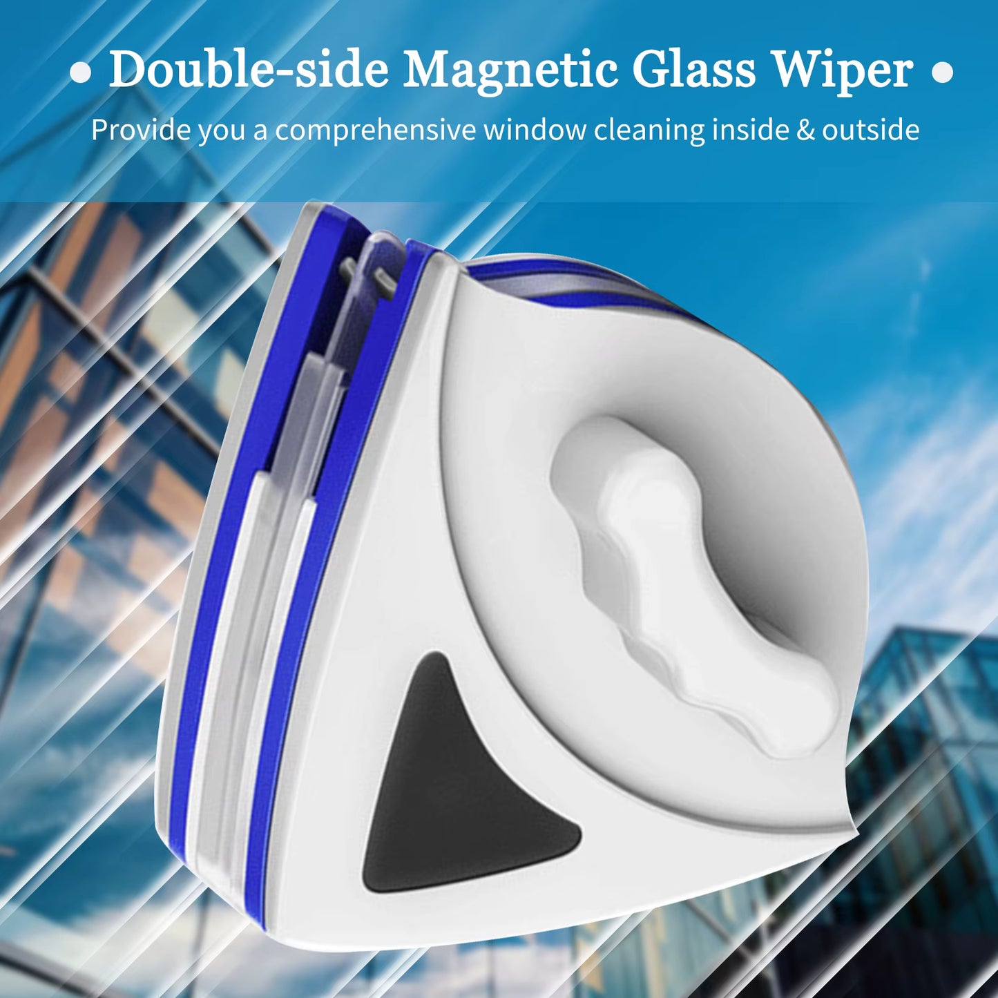 Magnetic Double-Layer Window Cleaner for Home & Office
