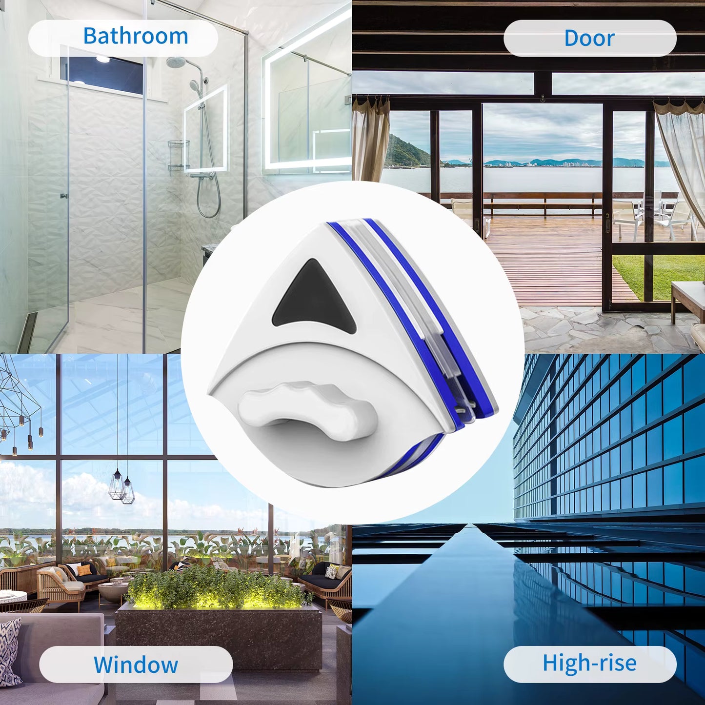 Magnetic Double-Layer Window Cleaner for Home & Office