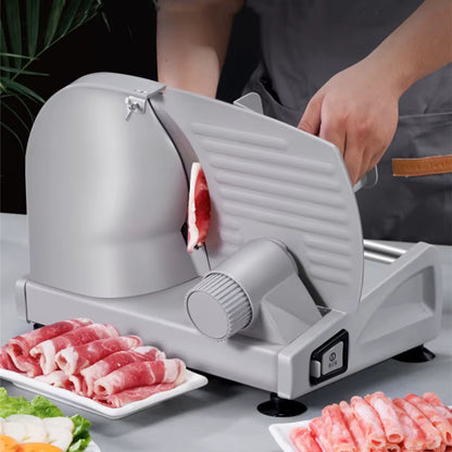 220V Electric Food Slicer – Meat, Bread, Lamb & Beef Desktop Slicer, Adjustable 0-22mm
