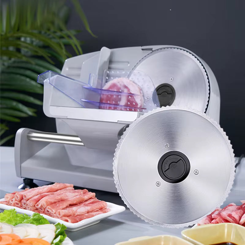 220V Electric Food Slicer – Meat, Bread, Lamb & Beef Desktop Slicer, Adjustable 0-22mm