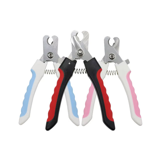 Pet Nail Scissors – Straight Handle Stainless Steel Clippers for Dogs & Cats, Safe Grooming Tool Set