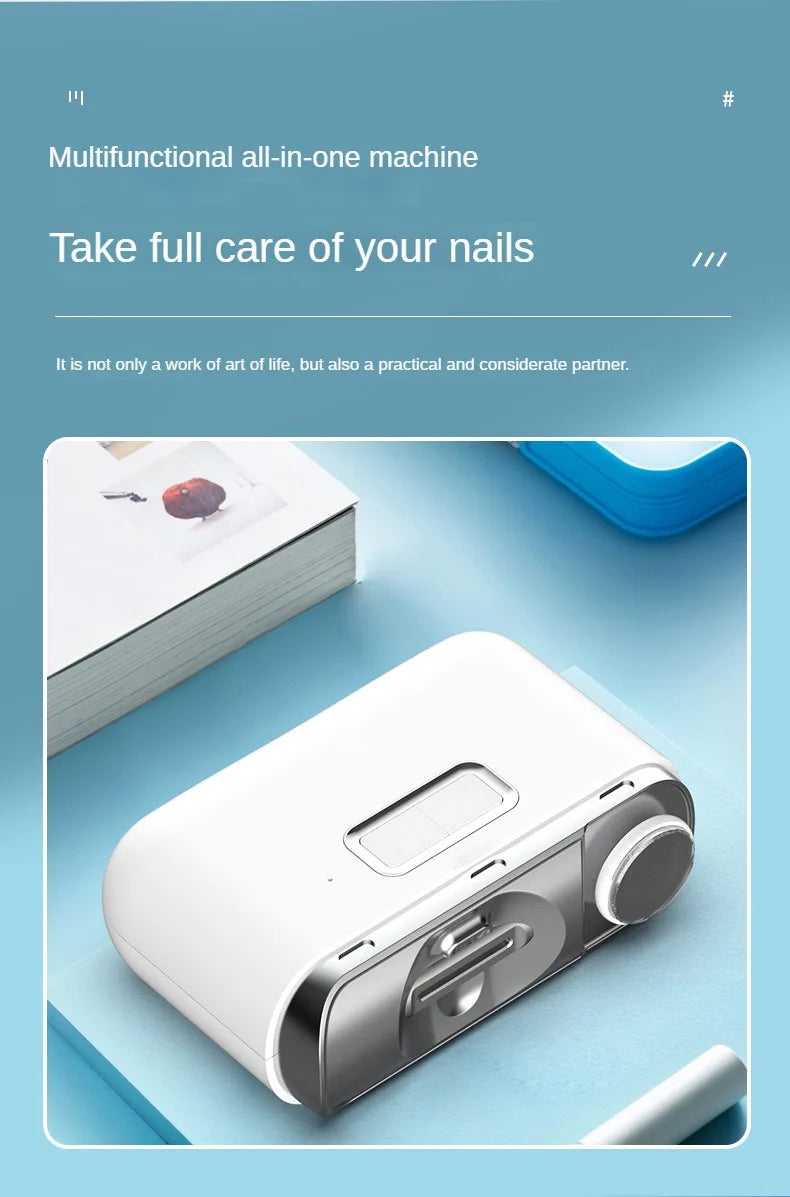 Electric Nail Clippers Automatic Manicure Trimmer With Light Adult & Baby Fingernail Toe Scissors Pedicure Polishing Nails Cutter