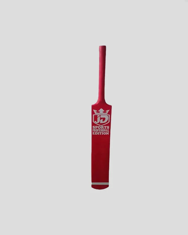 JD Red Cricket Bat for Tape Ball Matches and Practice Sessions