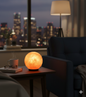 Salt Lamp Ball (UK Cord with Dimmer) | Natural Himalayan Salt Sphere Lamp with Wooden Base & Adjustable Light