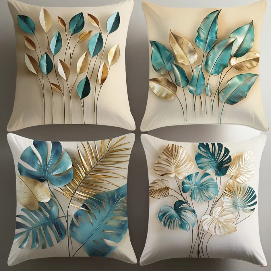 Purilite Select – Leaf Patterned Decorative Pillowcase for Sofa & Bedroo