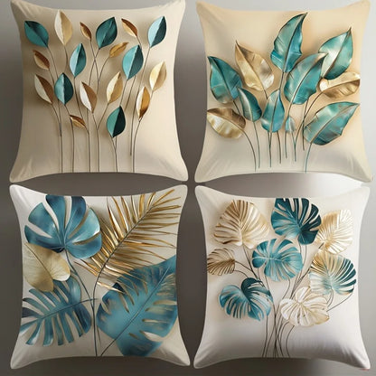 Purilite Select – Leaf Patterned Decorative Pillowcase for Sofa & Bedroo