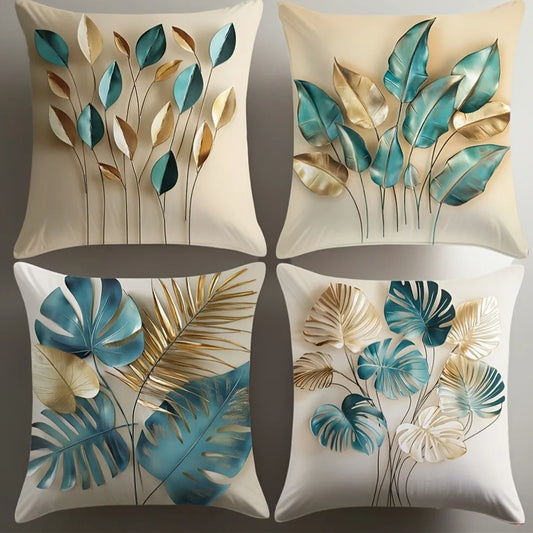 Purilite Select – Leaf Patterned Decorative Pillowcase for Sofa & Bedroo