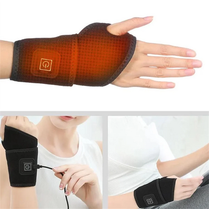 Purilite Select – Electrically Heated Wrist Brace | Adjustable & Breathable Black Strap for Sports & Joint Protection