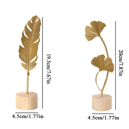 Purilite Select – Nordic Gold Ginkgo Leaf Metal Sculpture