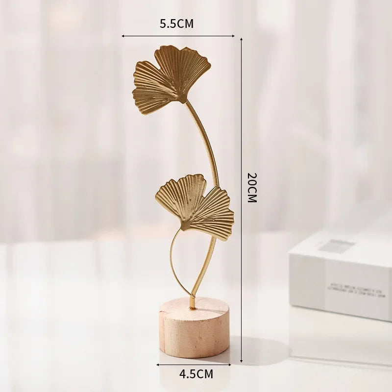 Purilite Select – Golden Ginkgo Leaf Metal Sculpture
