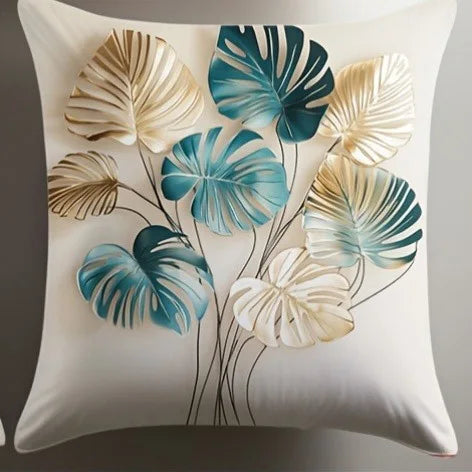 Purilite Select – Leaf Patterned Decorative Pillowcase for Sofa & Bedroo