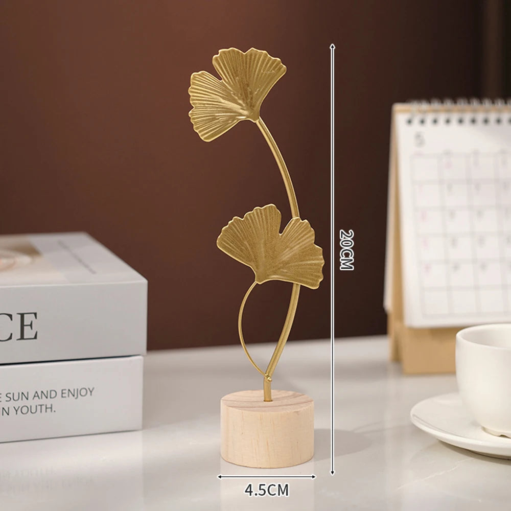 Purilite Select – Nordic Gold Ginkgo Leaf Metal Sculpture