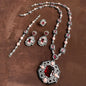 Purilite Select – Turquoise Dubai Bridal Jewelry Set | 4-Piece 18K Gold Plated Wedding Set with AAA CZ Stones