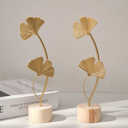 Purilite Select – Nordic Gold Ginkgo Leaf Metal Sculpture