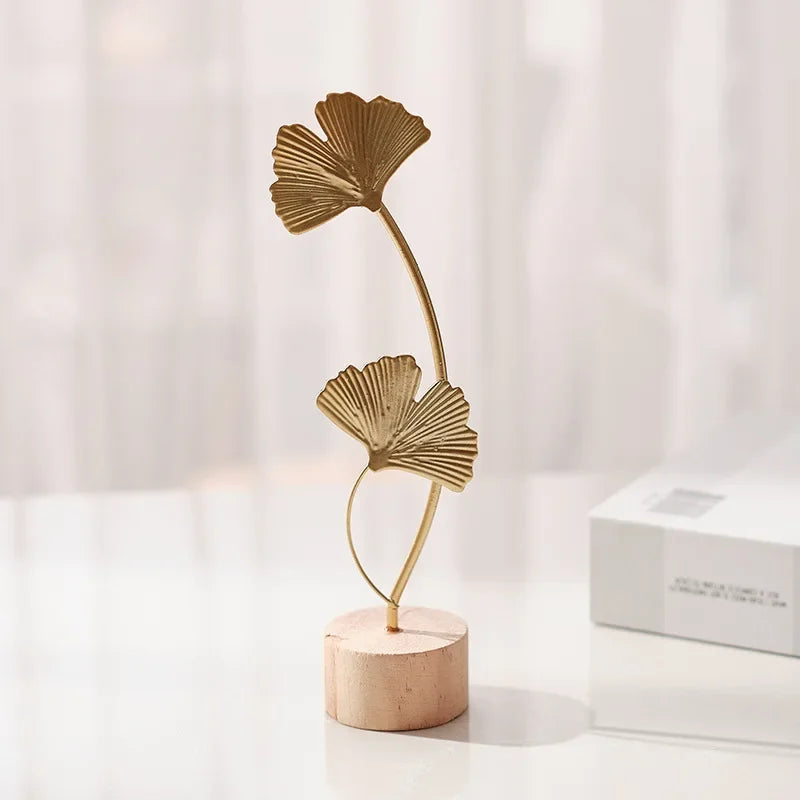 Purilite Select – Golden Ginkgo Leaf Metal Sculpture