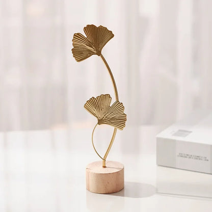 Purilite Select – Golden Ginkgo Leaf Metal Sculpture