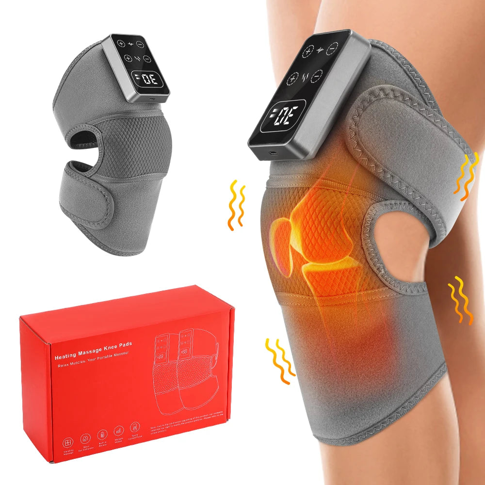 Purilite Select – Smart Electric Knee Pad Massager | 3 Vibration Modes + 5 Heat Levels, Cordless Thermal Brace for Knee & Leg Support