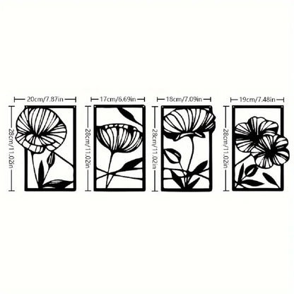 Purilite Select – 3PCS Black Metal Wall Art Decor